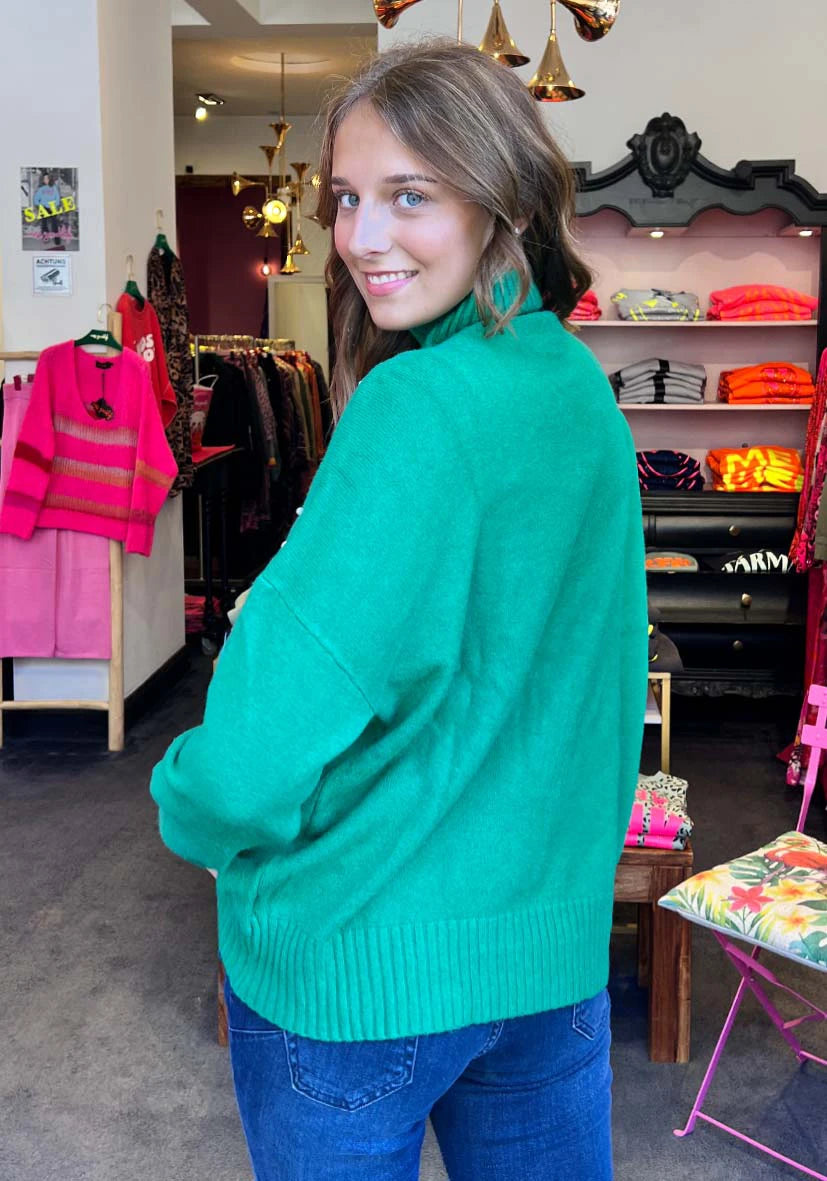 Pullover Pearl Turtleneck - green