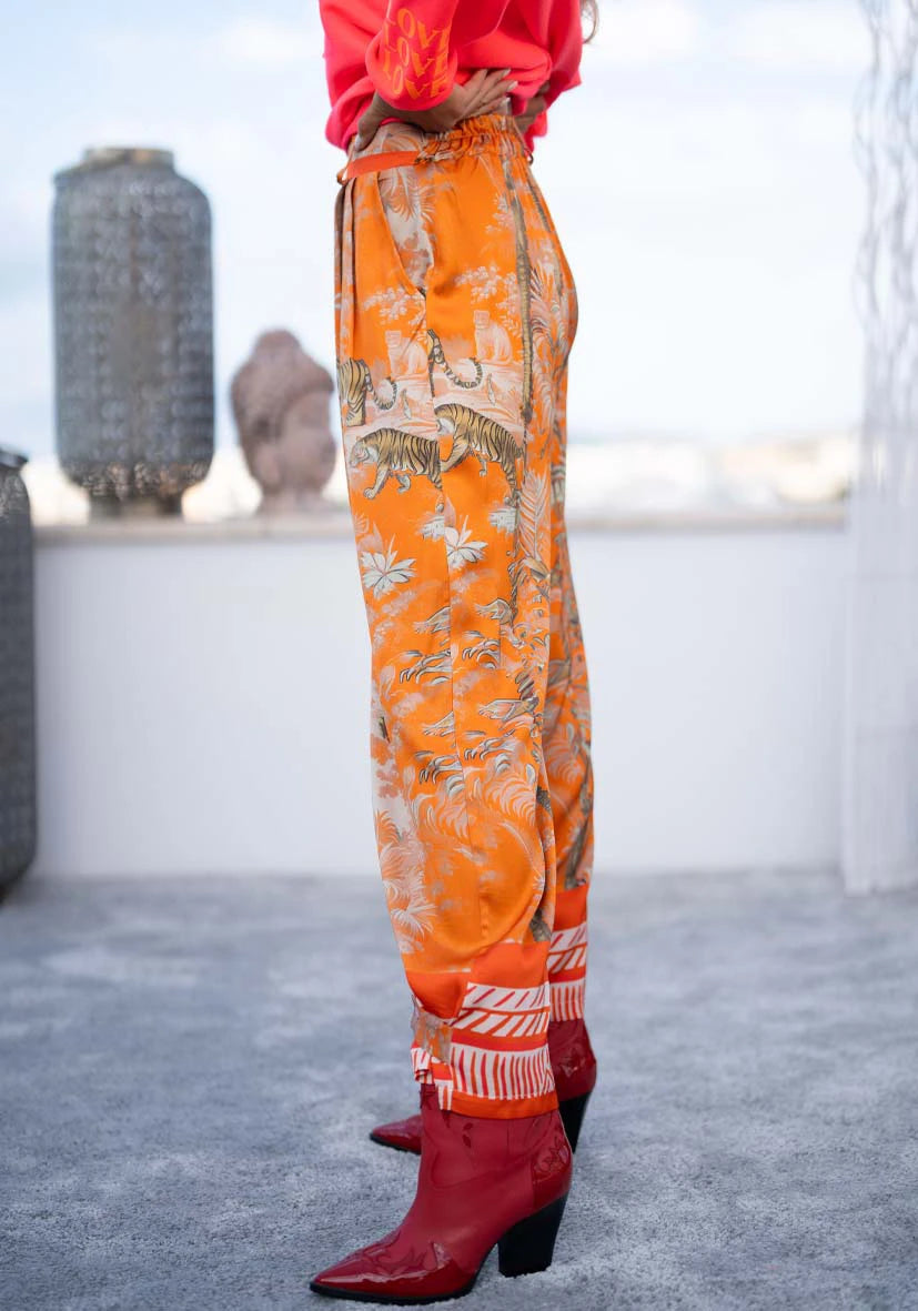 Pants Tiger in the jungle - orange