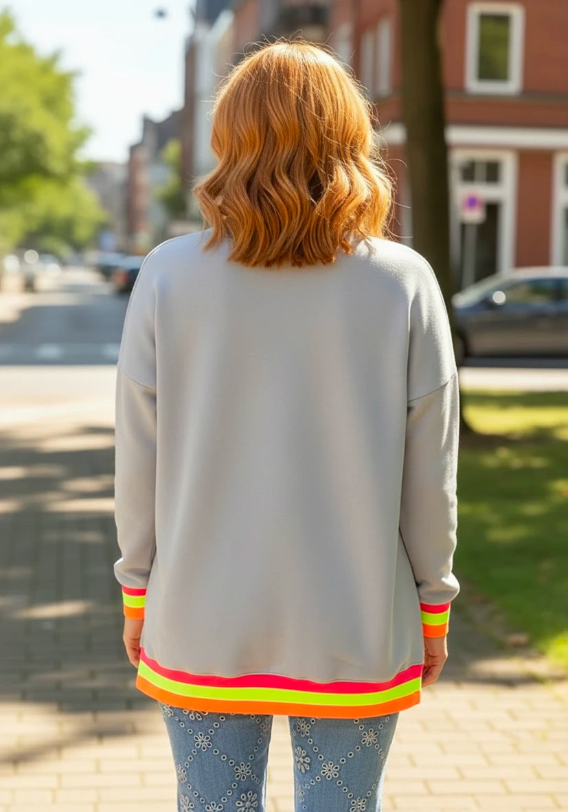 V-Neck Crème de la Crème - grau