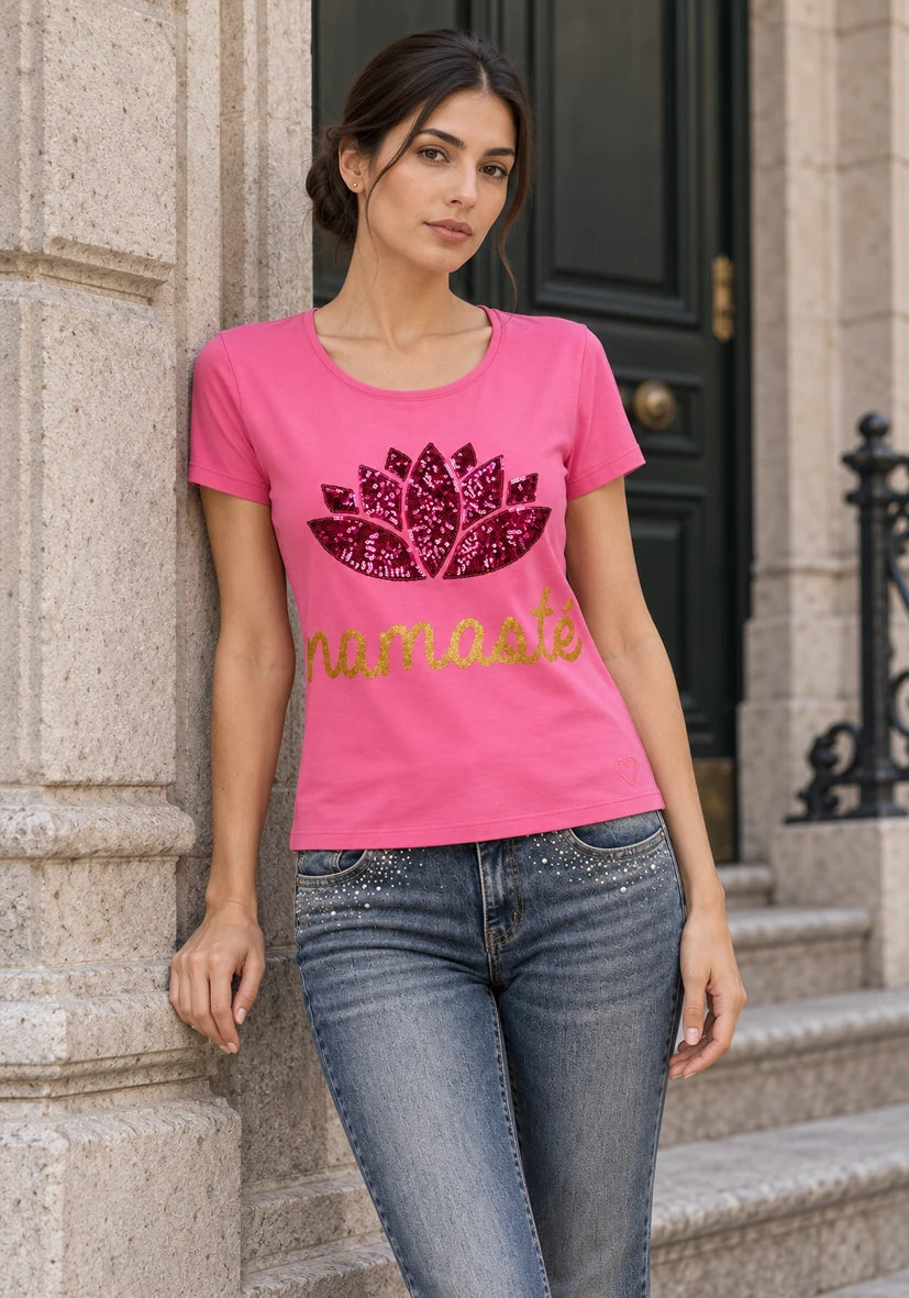 T-Shirt namasté sparkle - Flashrose