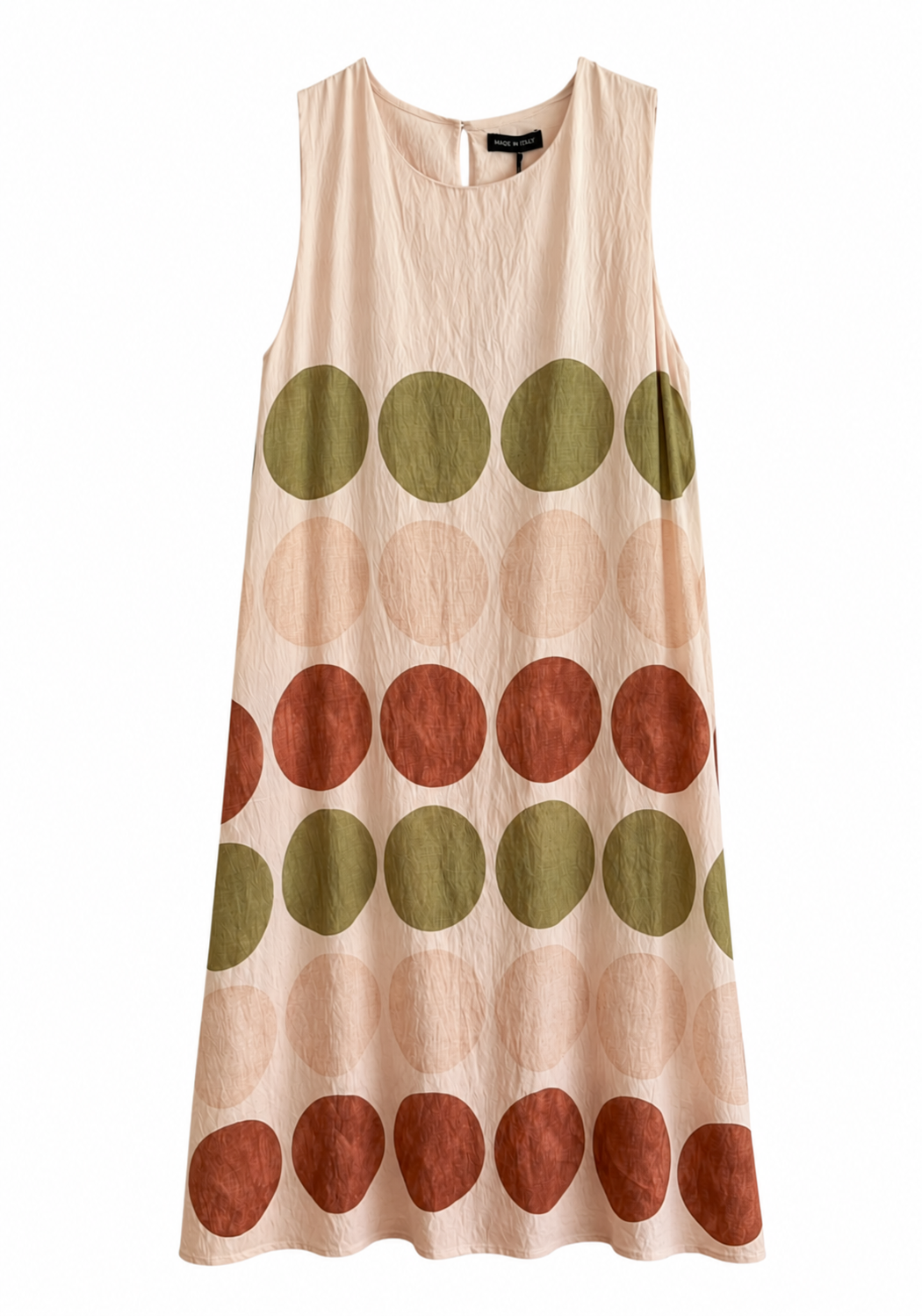 Robe longue grands pois - blanc cassé