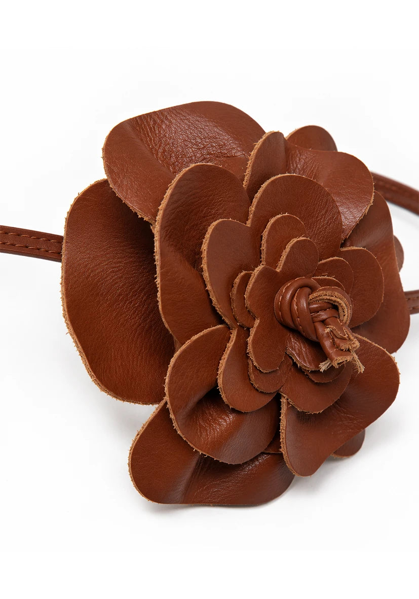Flowerbelt Leather - cognac