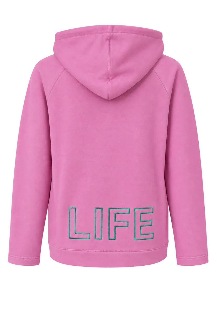Hoodie Good Life - Crocus/Turquoise
