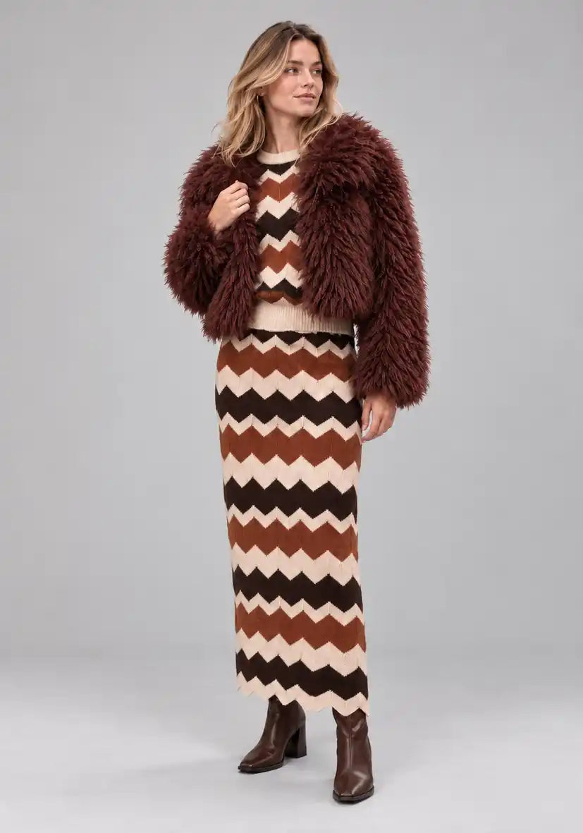 Jacket Short Cosy Cloud bordeaux