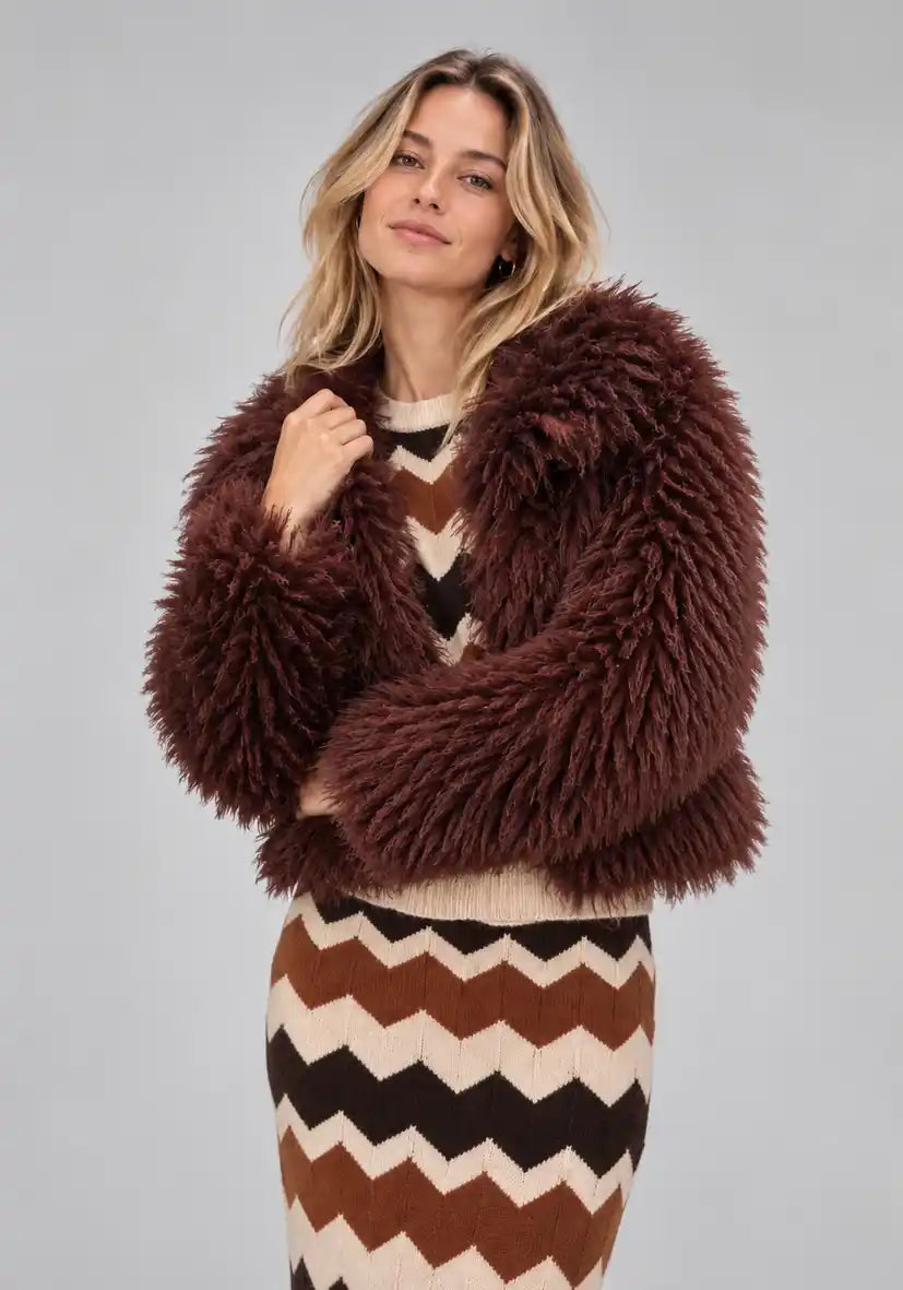 Jacket Short Cosy Cloud bordeaux