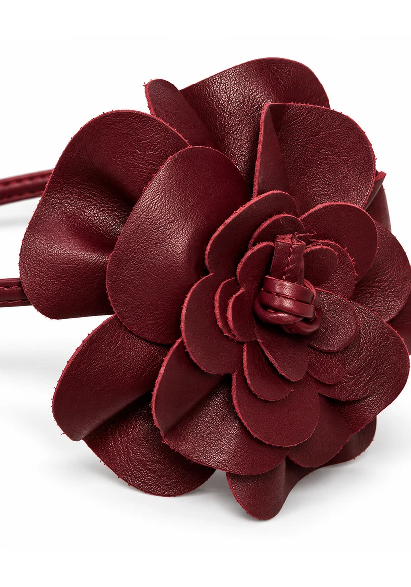 Flowerbelt Leather - bordeaux