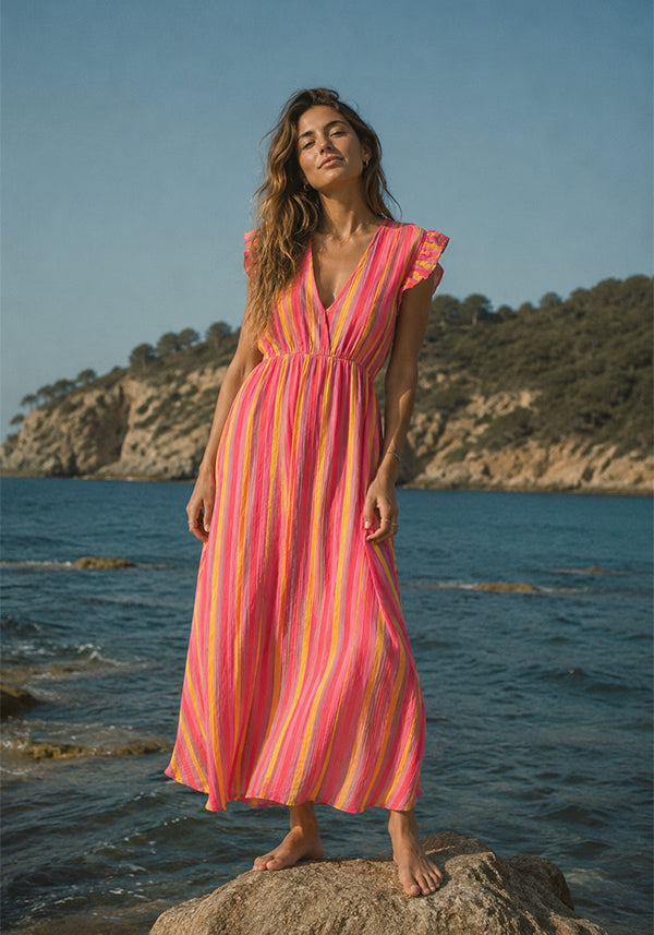 Dress Muslin Stripes - yellow