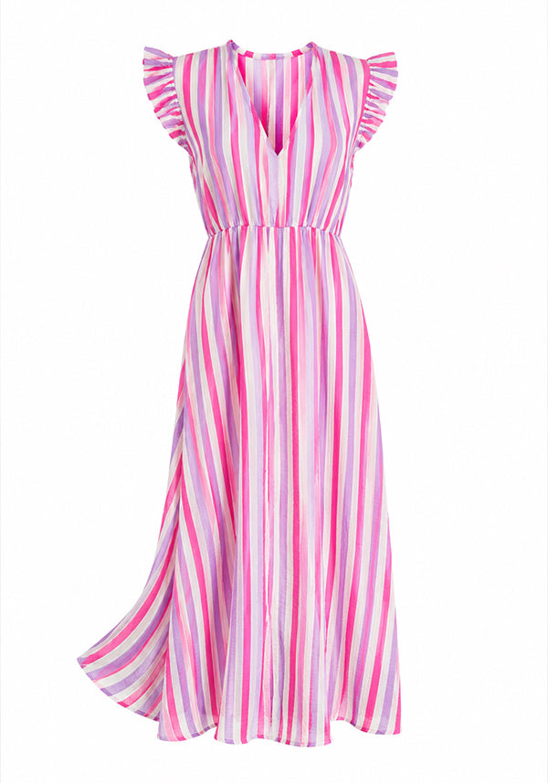 Dress Muslin Stripes - white