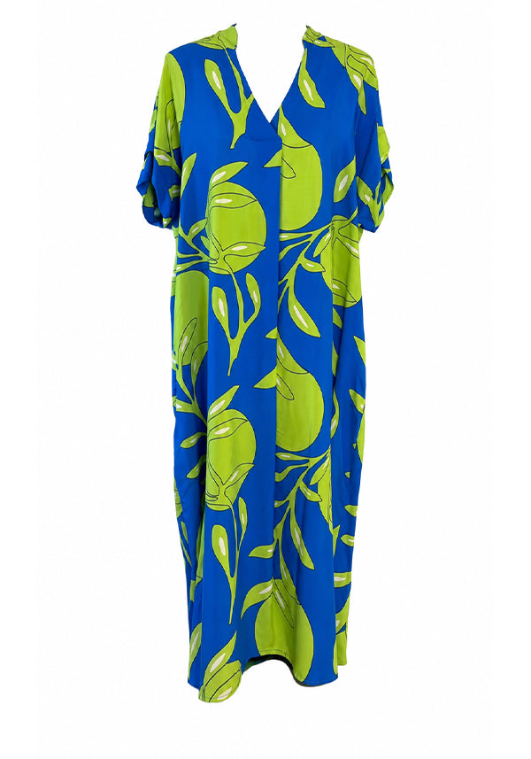 Maxidress Green Flower