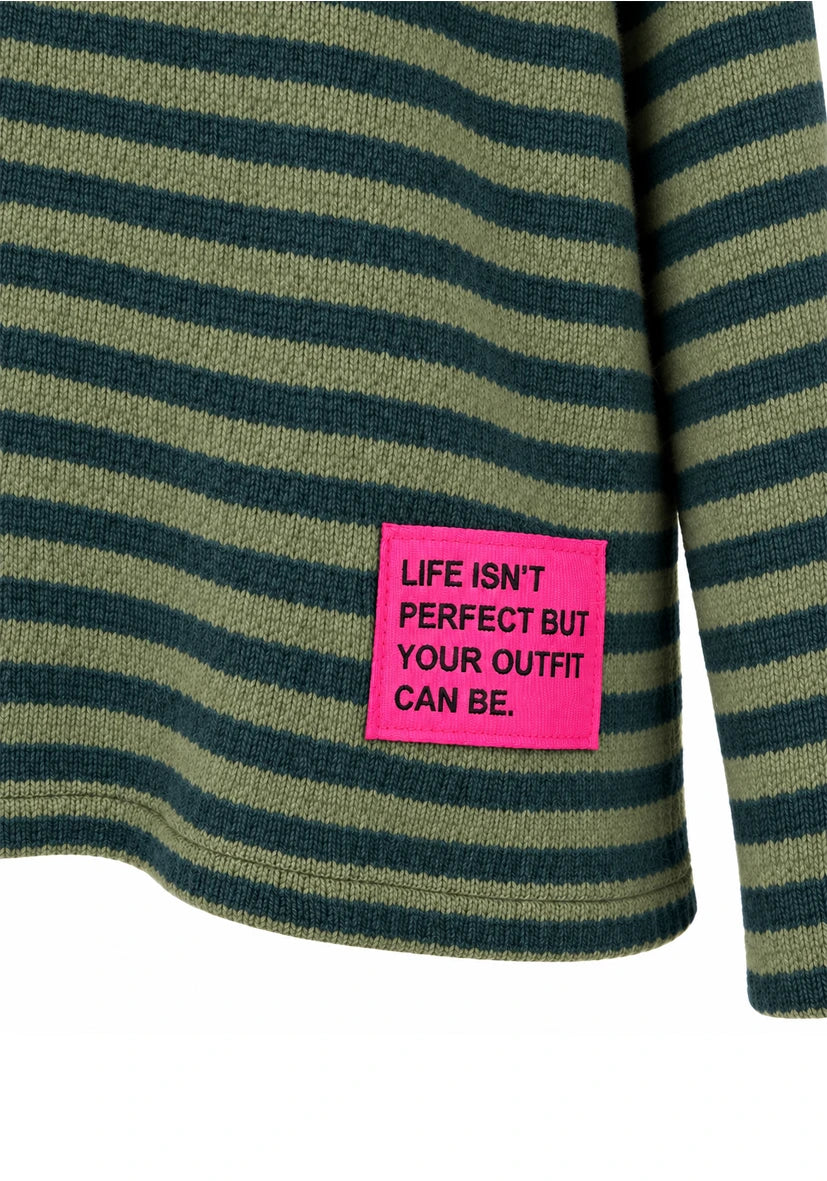 Knit Longsleeve stripes - Khaki/Darkgreen
