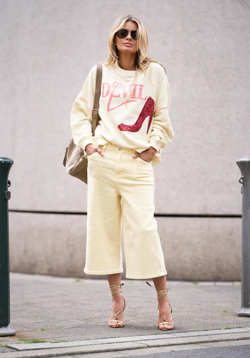 Shorts Sunset 3/4 Denim - butteryellow