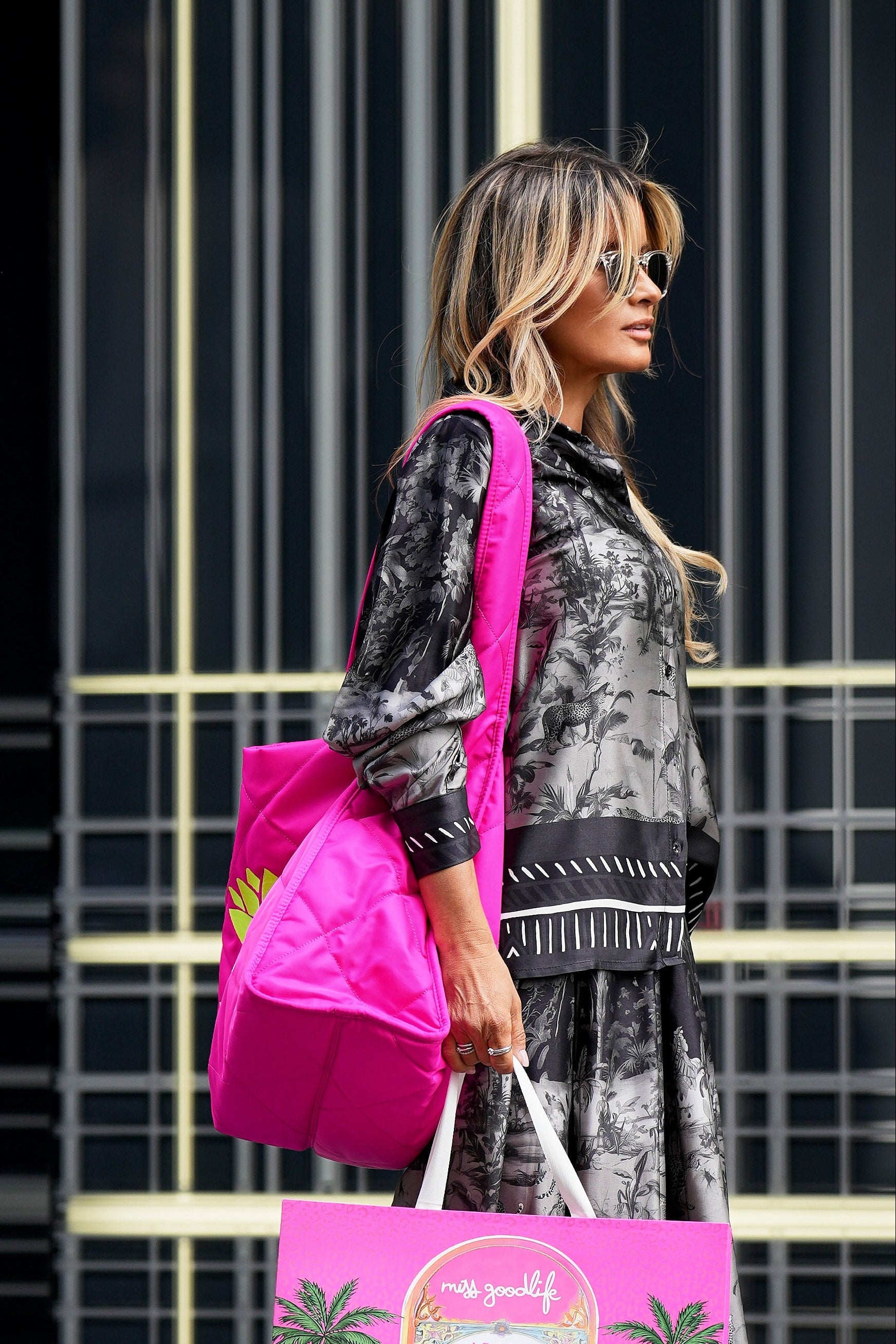 Quilted Bag Namasté - neonpink