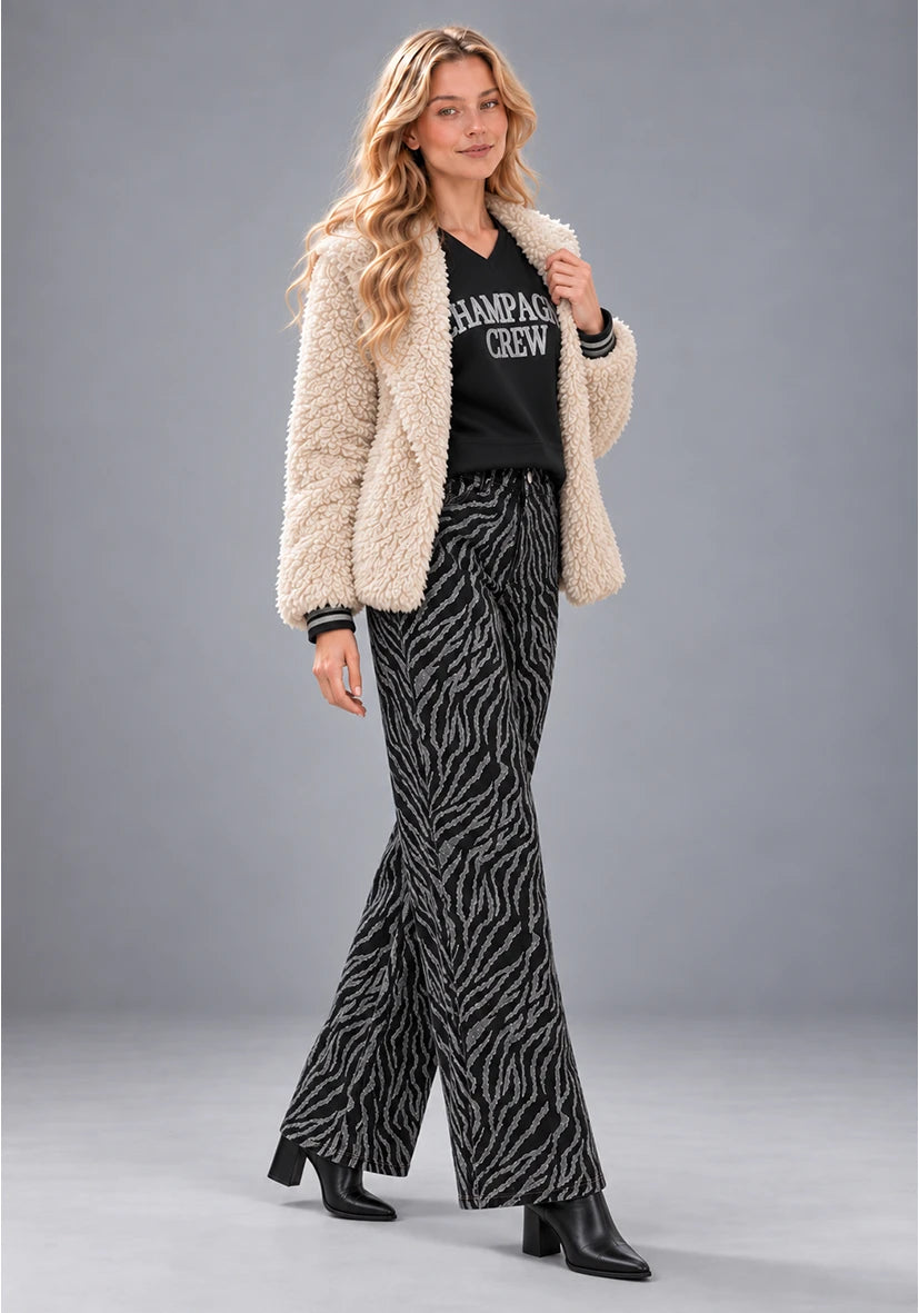 Manteau court Smile & Glow - gris