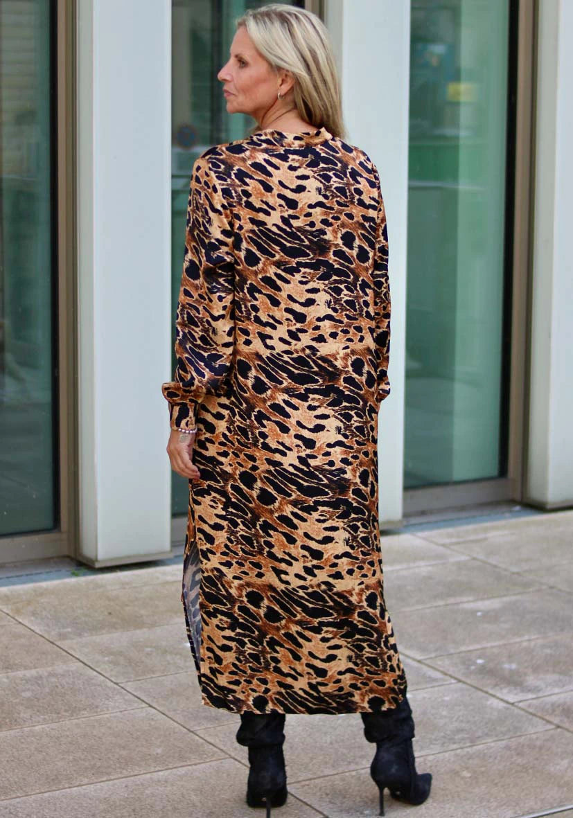 Dress Fancy Leo Midi - braun
