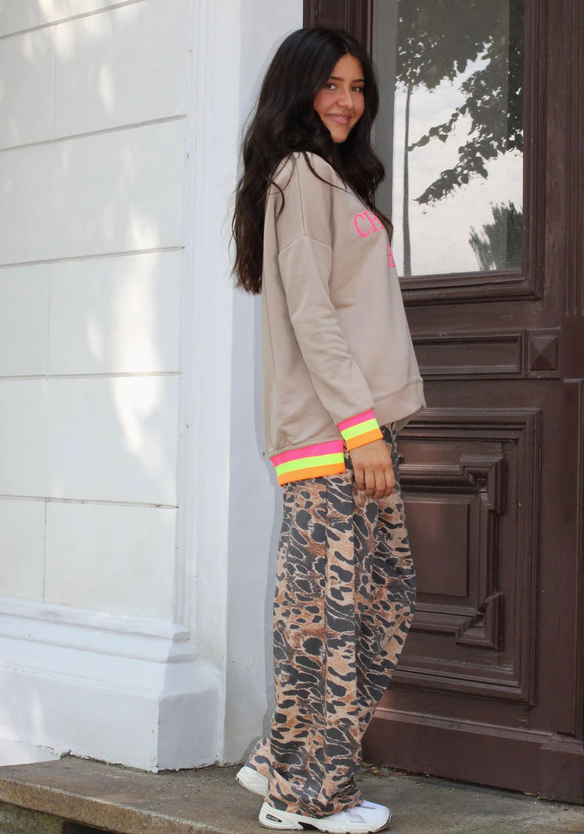 Pants Fancy Leo - blurred brown