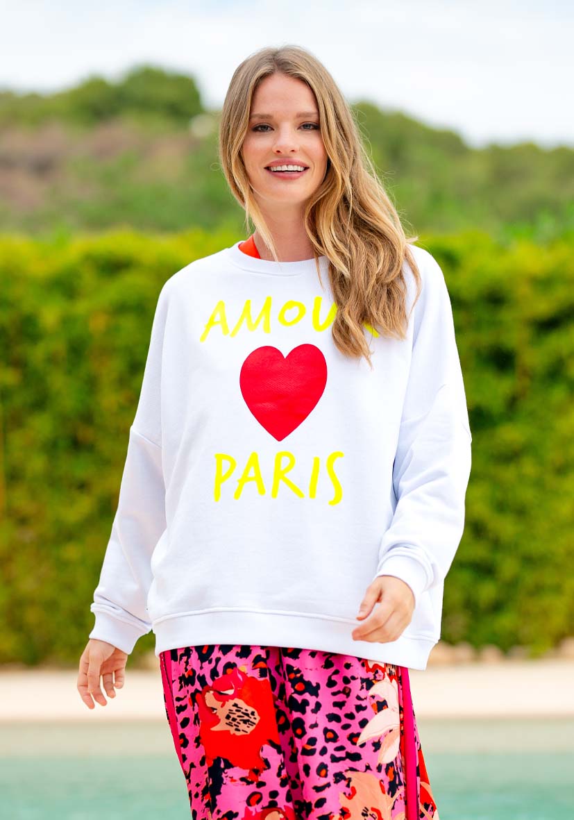 Roundneck Amour Paris - weiß