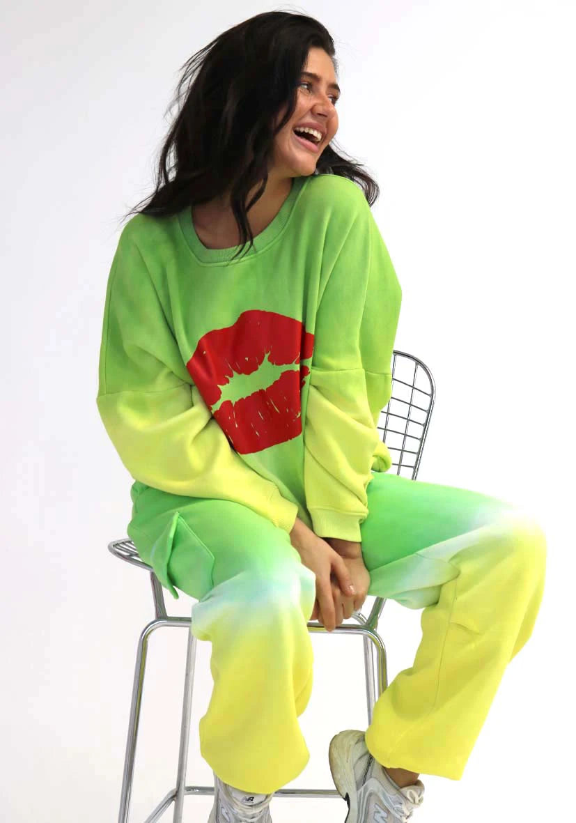 Joggerpants Kiss Kiss Batik - green