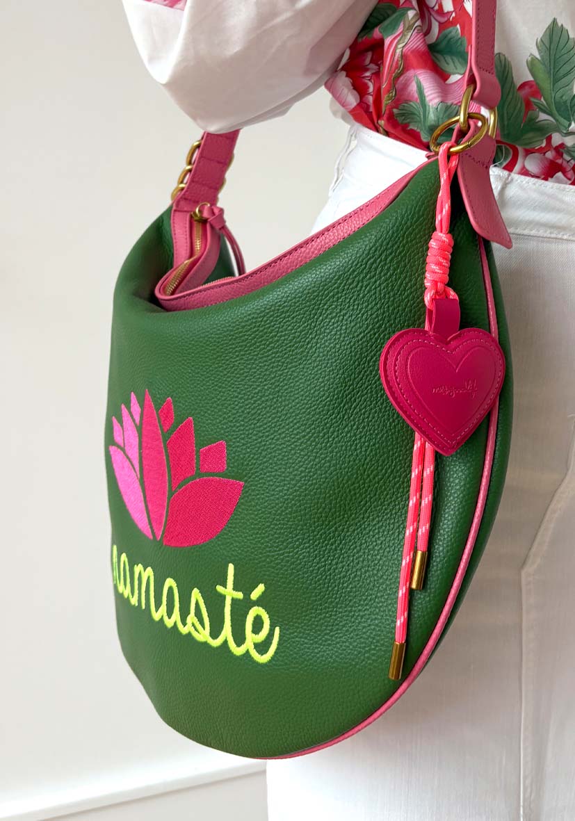 Ledertasche Namasté - grün
