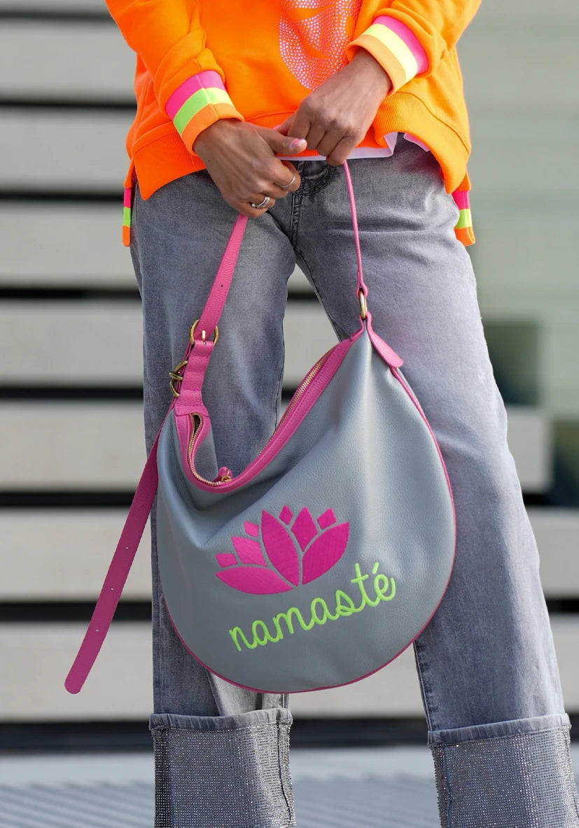Ledertasche Namasté - grau
