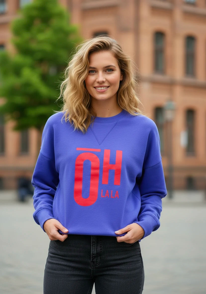 Roundneck Sweater Oh lala - violett