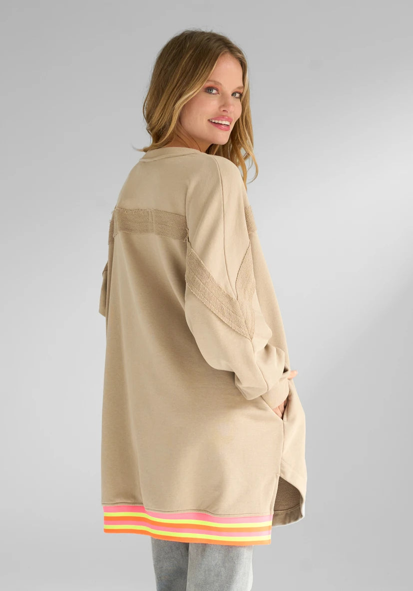 Roundneck long Love - sand
