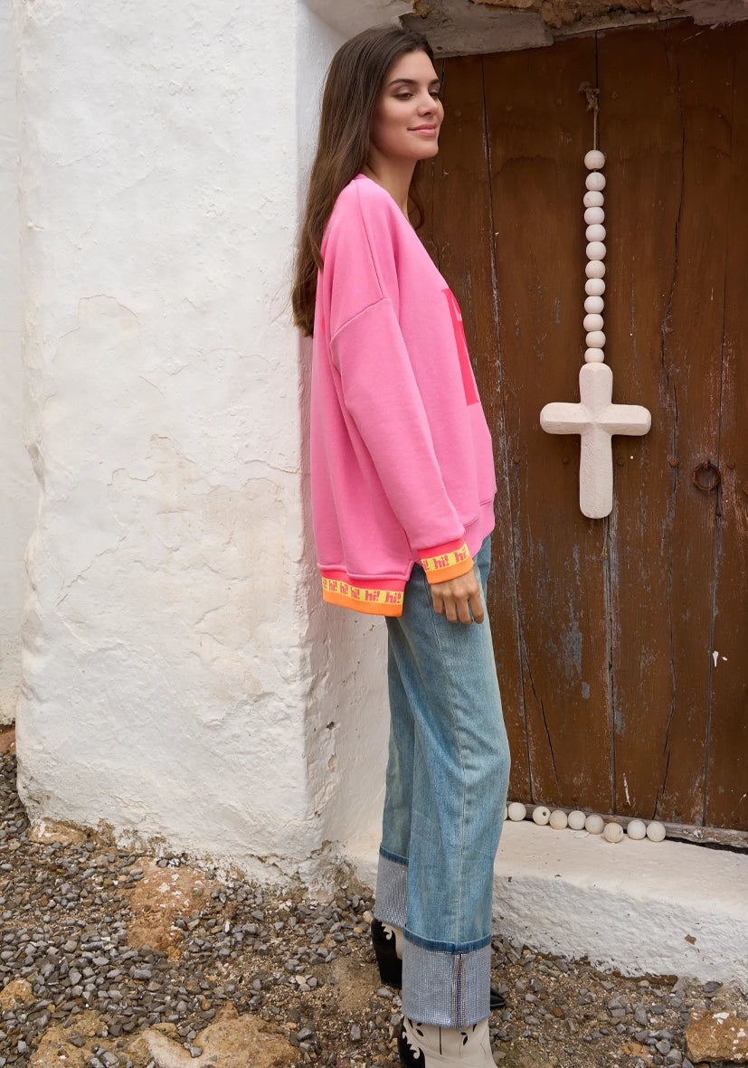 V-Neck long Hi! - flashrose