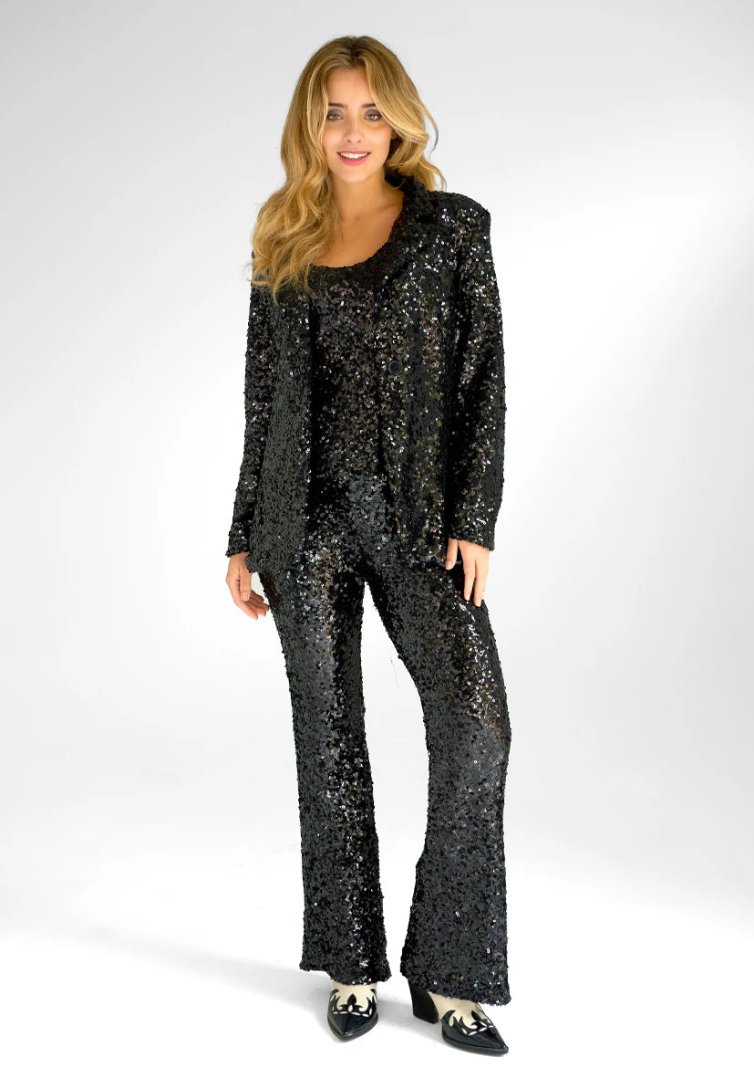 Noir Sequin Blazer