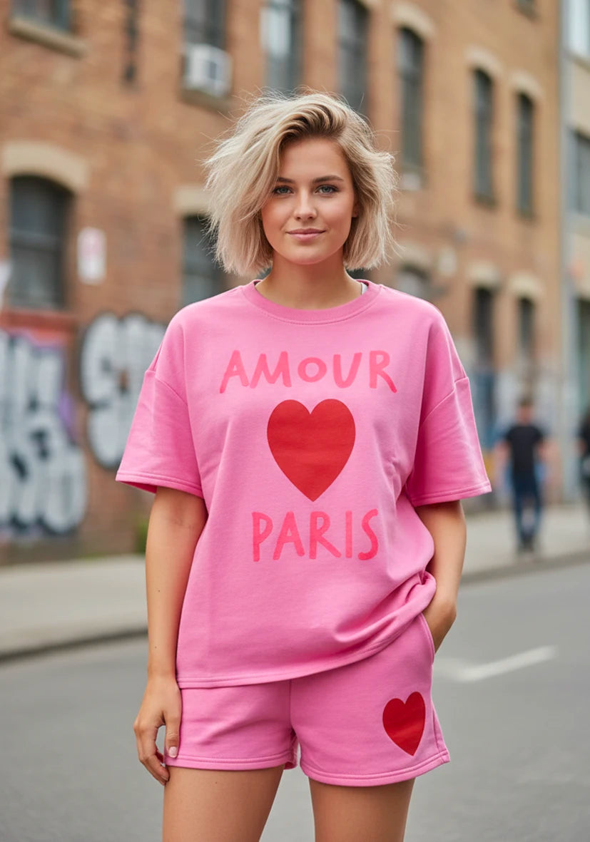 Shorts Amour Paris - rose