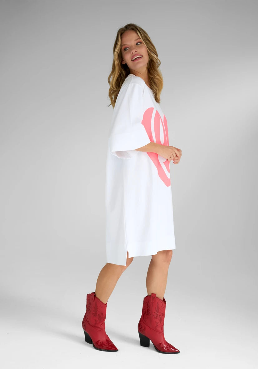 Longshirt Roundneck Love - weiß