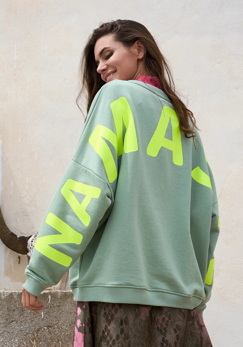 Roundneck Double Namasté Strass - almond