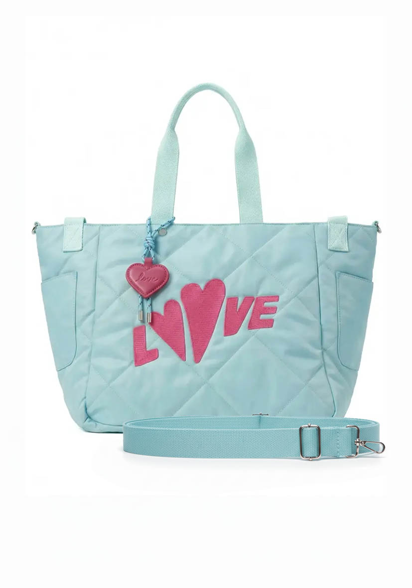 Quilted Bag Love - lightblue