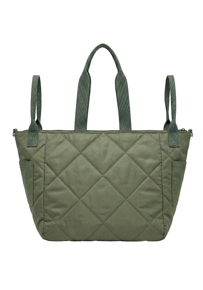 Quilted Bag Happy Mind - olive