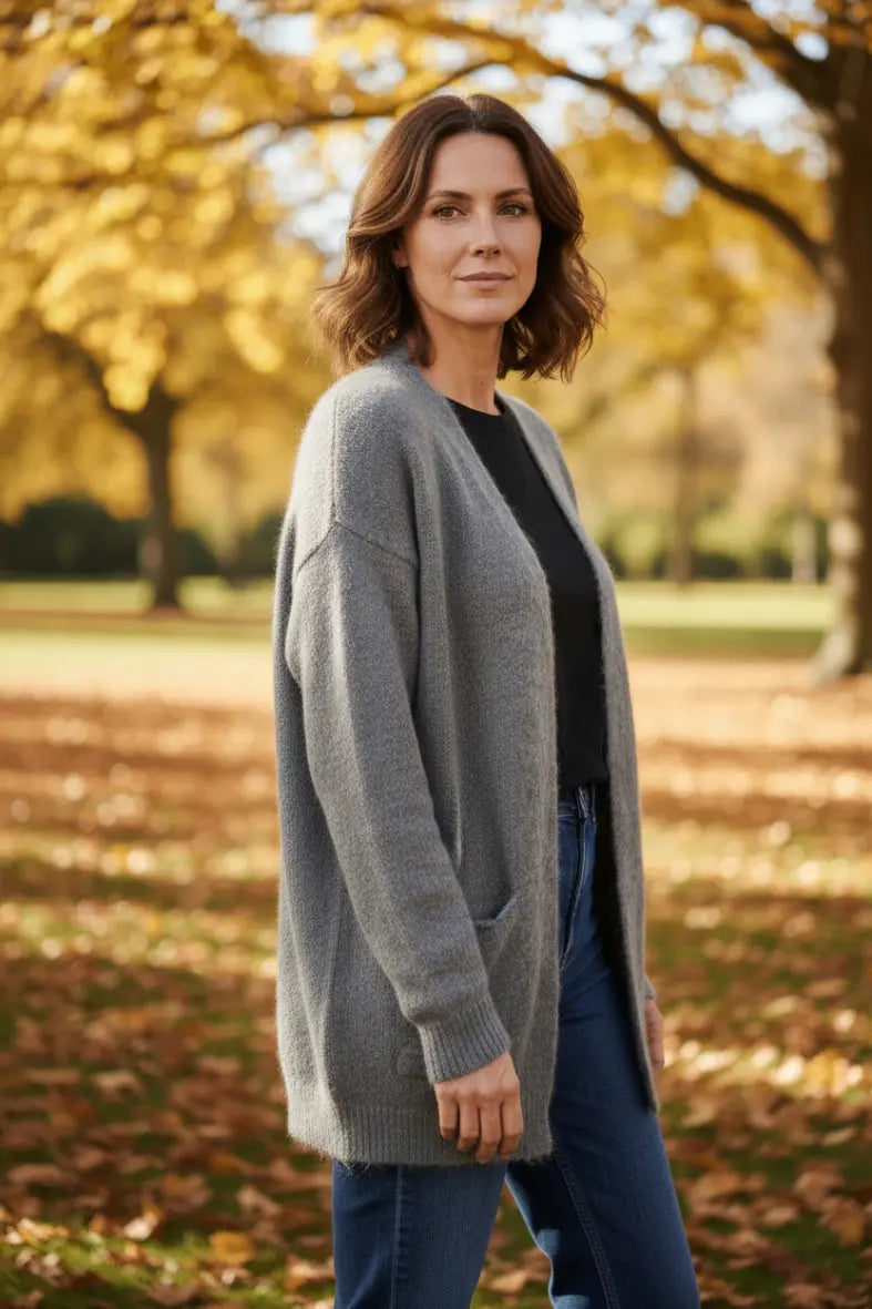 Cardigan heart - darkgrey