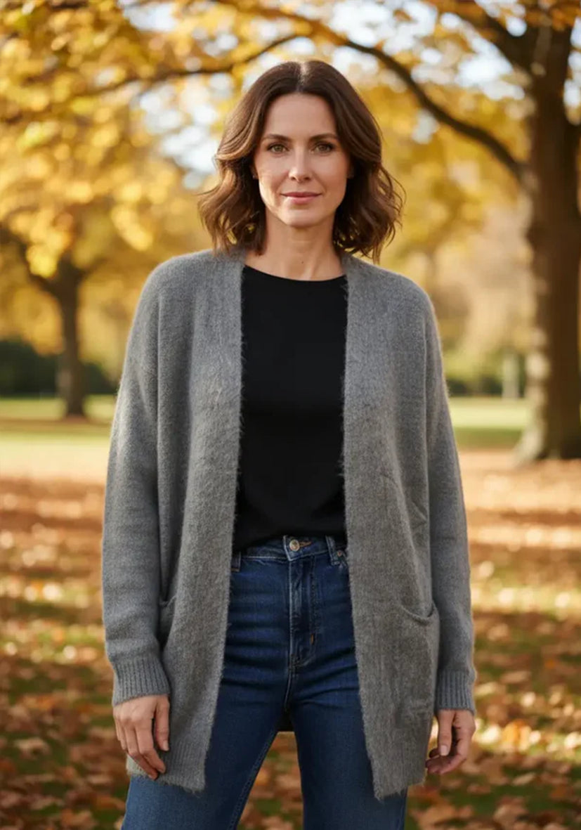 Cardigan heart - darkgrey