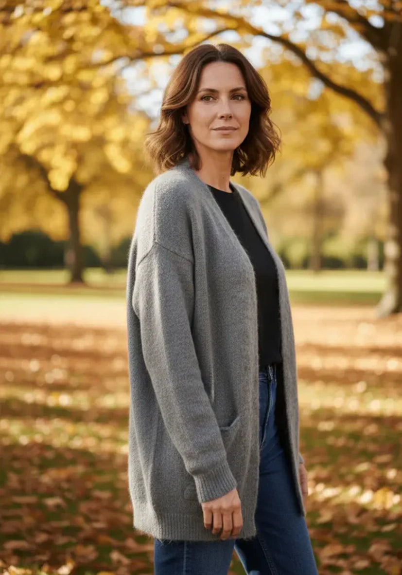Cardigan heart - darkgrey
