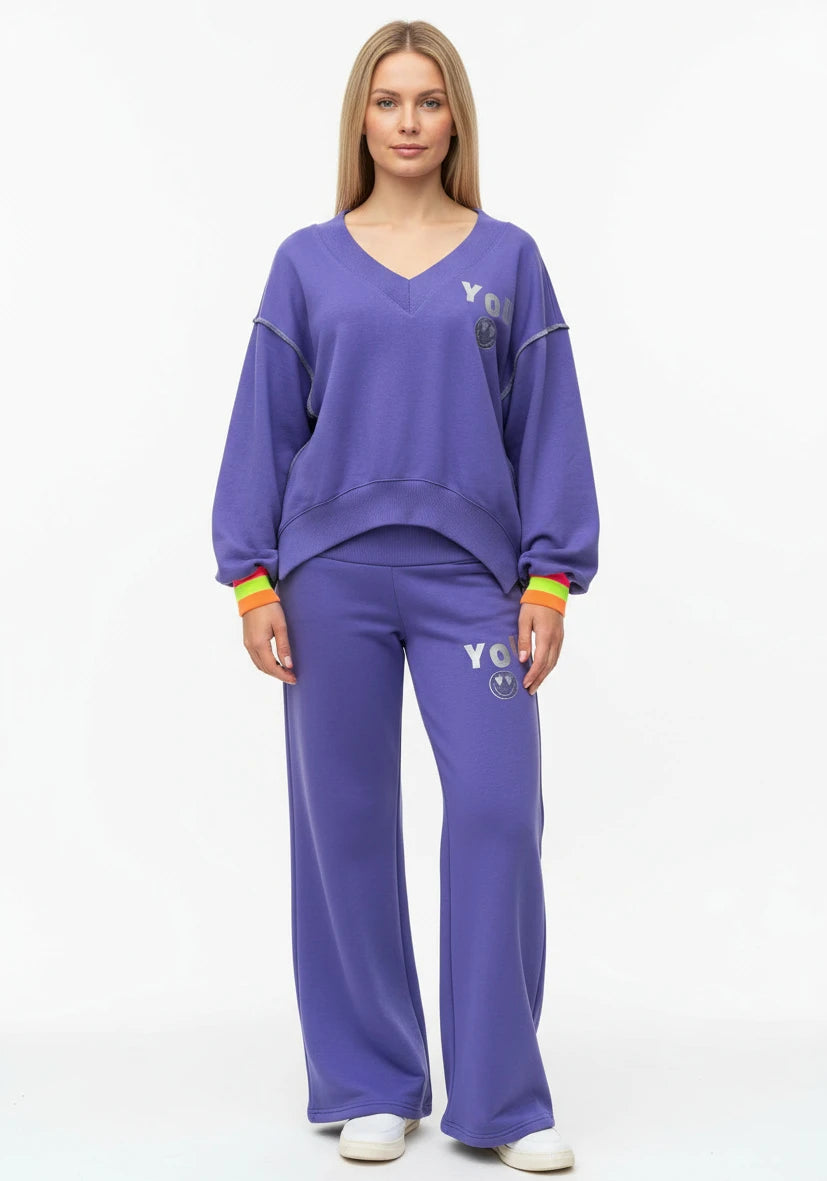 Sweatpants Hey you! - lila