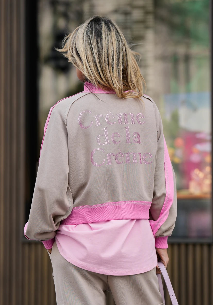 Sweatjacket Crème de la Crème  - sand