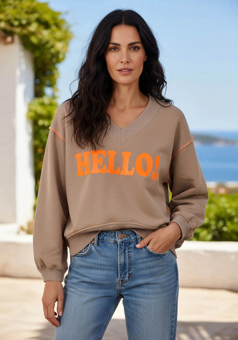 V-Neck Paradise of Love - sand