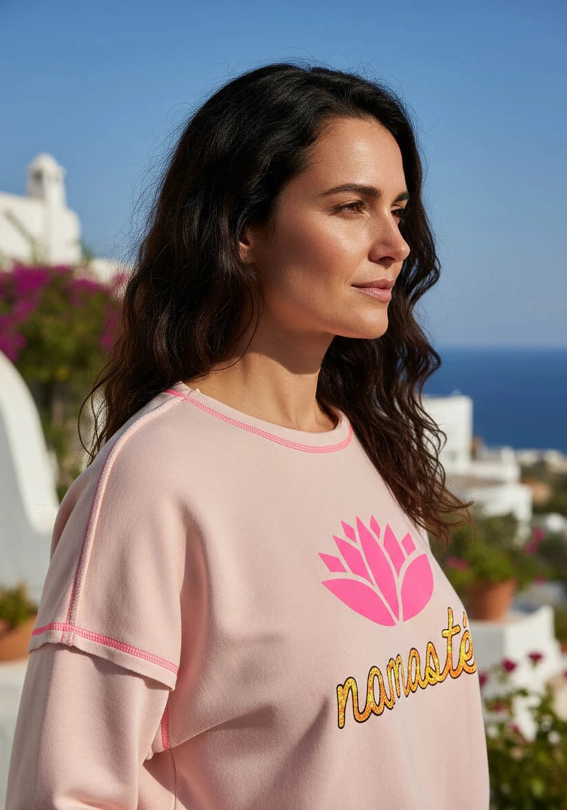 Roundneck short Namasté - rosa