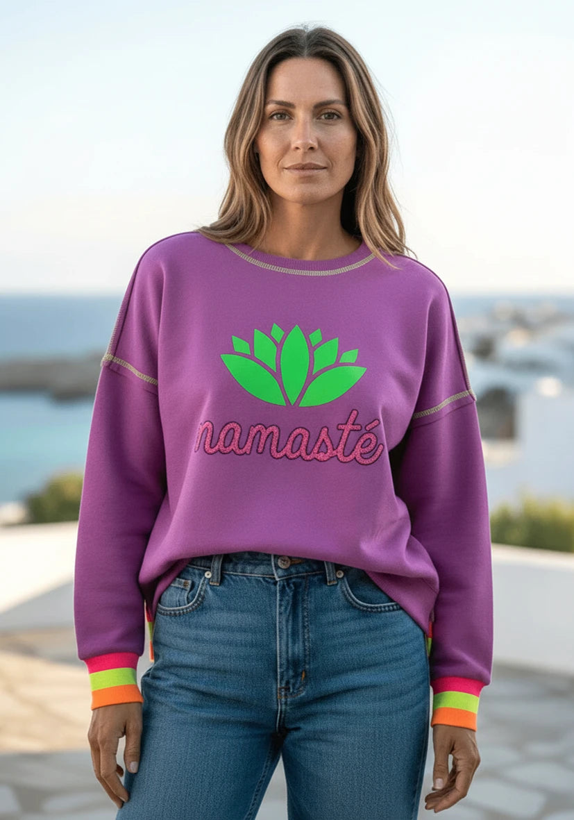 Roundneck short Namasté - crocus