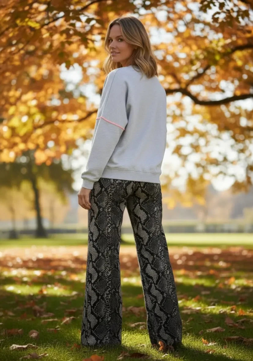 Straight Jeans Snake - braun