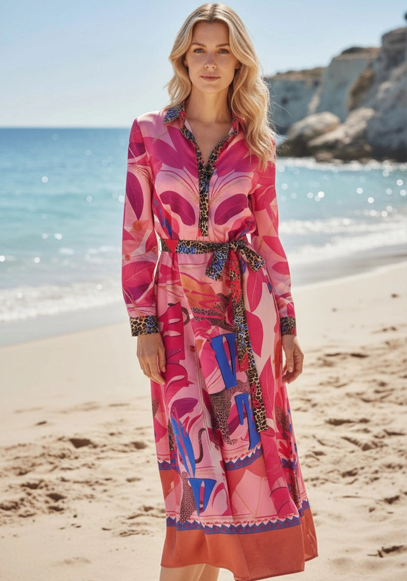 Mididress Pink Butterfly