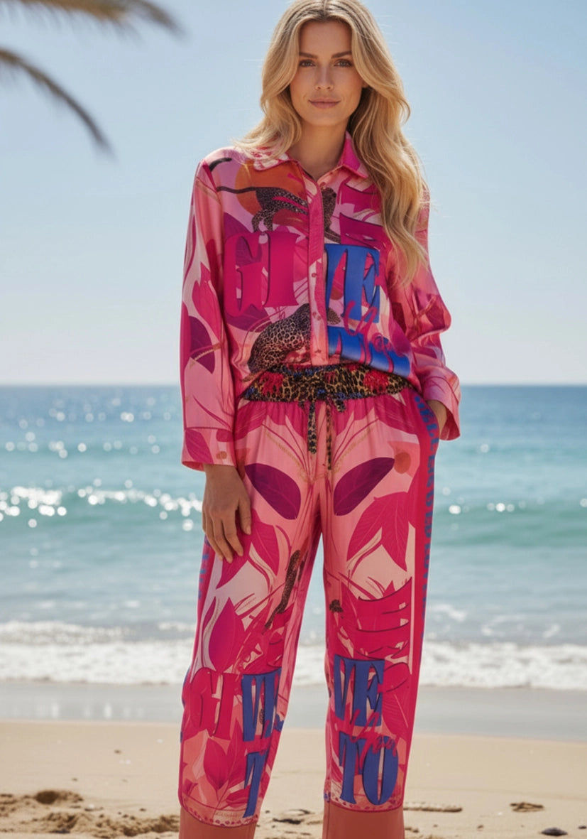 Blouse Pink Butterfly