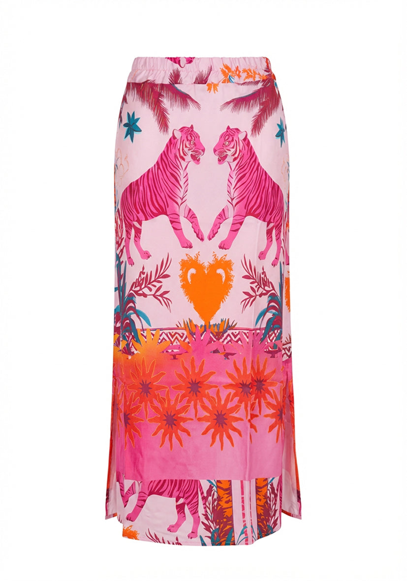 Slim Skirt Tiger Heart