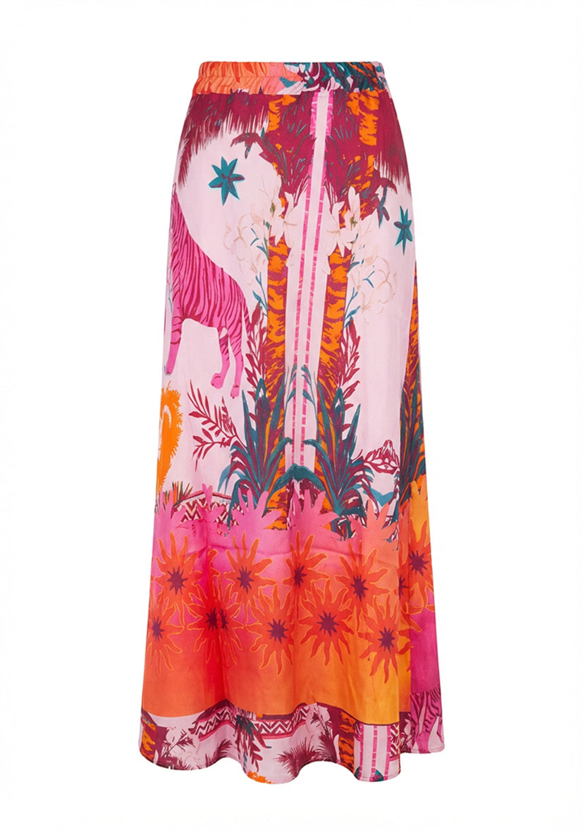 Slim Skirt Tiger Heart
