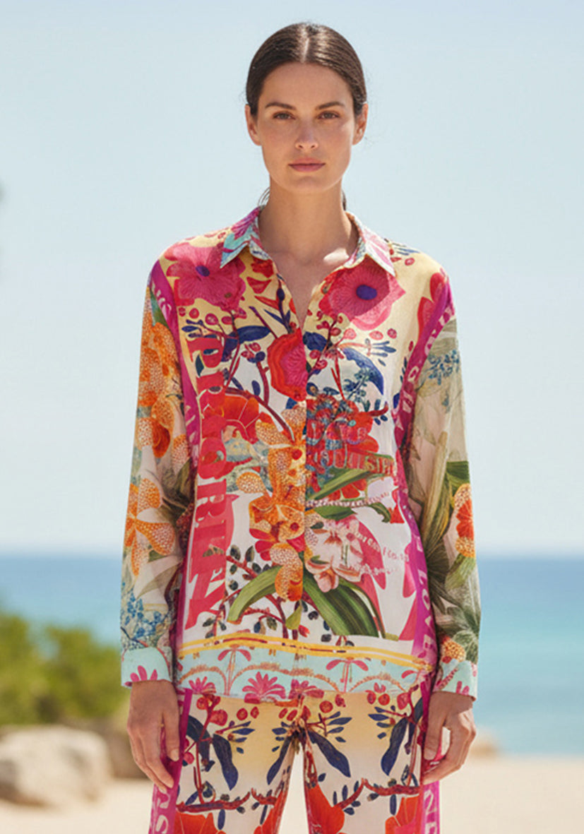 Blouse Mosaic Flower