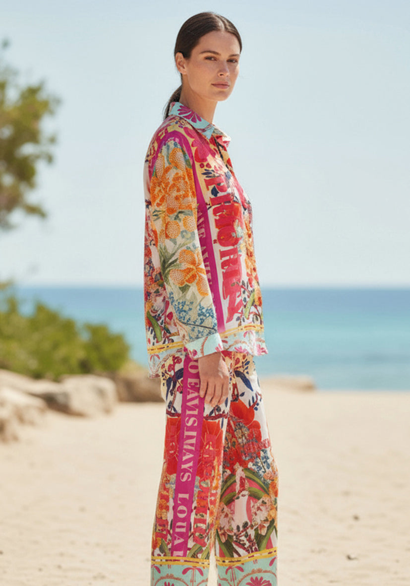 Blouse Mosaic Flower