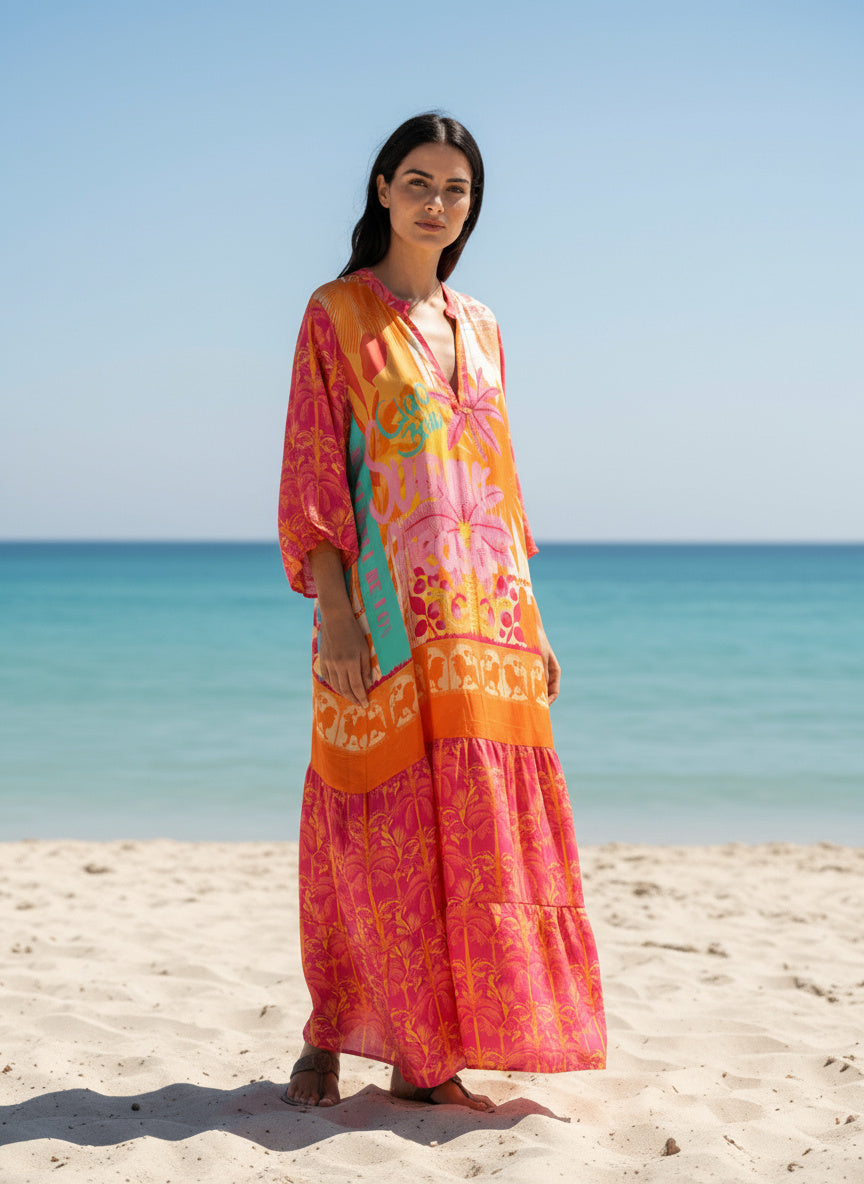 Dress Orange Palm
