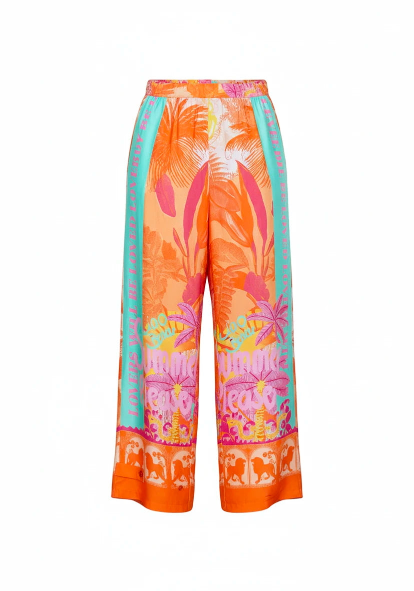 Pants Orange Palm