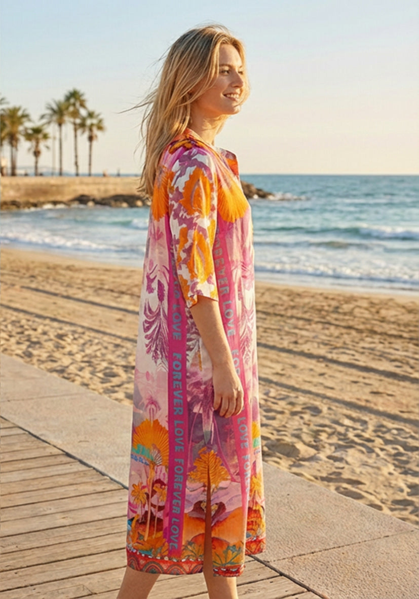 Dress Trumpet Arms Violet Sea